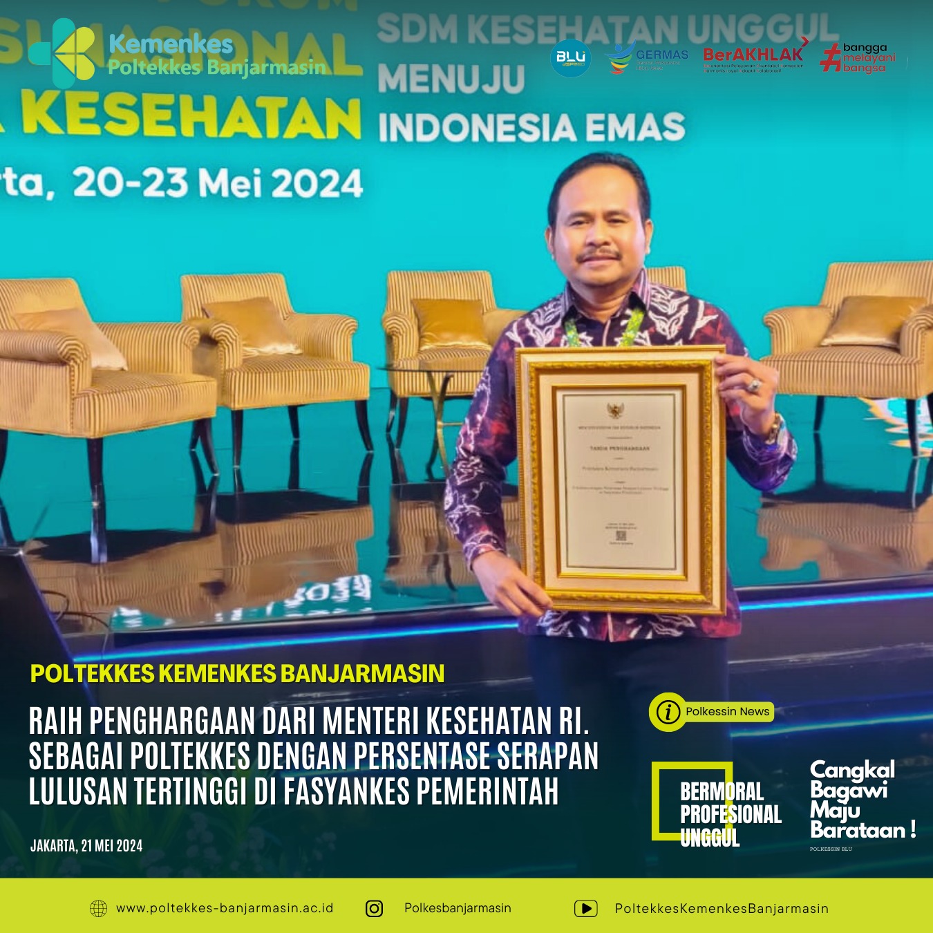 Penghargaan Persentasi Serapan Lulusan Tertinggi 2