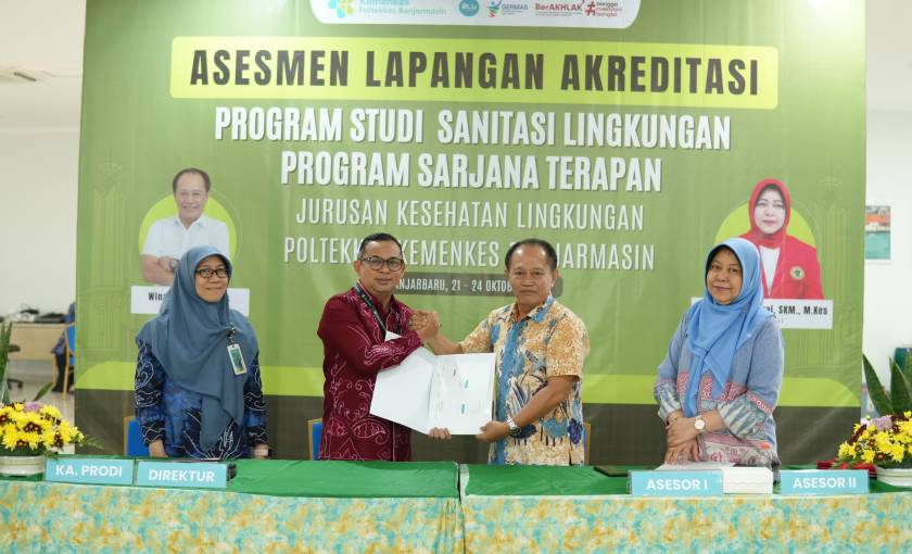 Prodi Sarjana Terapan Sanitasi Lingkungan Poltekkes Kemenkes Banjarmasin Laksanakan Asesmen Lapangan Reakreditasi LAM-PTKes